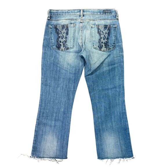 Citizens Of Humanity Kelly Low Waist Bootcut Jeans Y2K Animal Print Cheetah 30 - Picture 1 of 9